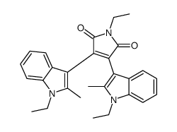 1-ethyl-3,4-bis(1-ethyl-2-methylindol-3-yl)pyrrole-2,5-dione Structure