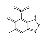 5-methyl-7-nitro-1H-2,1,3-benzothiadiazol-6-one结构式