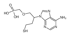 [2-(6-amino-9H-purin-9-yl)-4-mercaptobutoxy]methylphosphonic acid Structure