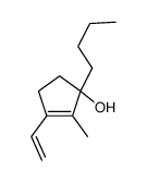 1-butyl-3-ethenyl-2-methylcyclopent-2-en-1-ol Structure