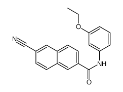 6-cyano-N-(3-ethoxyphenyl)naphthalene-2-carboxamide结构式