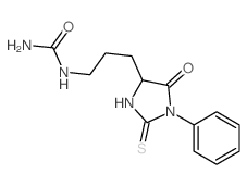 Urea, [3- (5-oxo-1-phenyl-2-thioxo-4-imidazolidinyl)propyl]- Structure