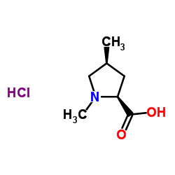 (2S,4S)-1,4-二甲基吡咯烷-2-羧酸盐酸盐结构式