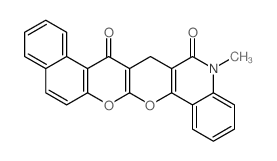 5-methyl-5,7-dihydro-benzo[5',6']chromeno[3',2':5,6]pyrano[3,2-c]quinoline-6,8-dione结构式