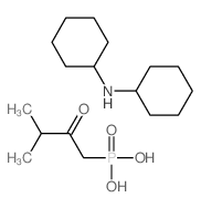 N-cyclohexylcyclohexanamine; (3-methyl-2-oxo-butyl)phosphonic acid结构式