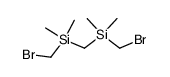 Si,Si'-bis-bromomethyl-Si,Si,Si',Si'-tetramethyl-Si,Si'-methanediyl-bis-silane结构式