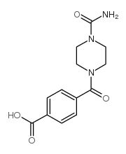 4-(4-氨基甲酰基哌嗪-1-羰基)苯酸结构式