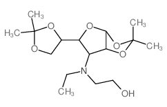 Allofuranose,3-deoxy-3-[ethyl(2-hydroxyethyl)amino]-1,2:5,6-di-O-isopropylidene-, a-D- (8CI)结构式