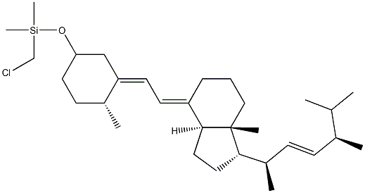 (5Z,7E,22E)-3β-[(Chloromethyl)dimethylsiloxy]-9,10-secoergosta-5,7,22-triene结构式