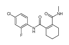 Cyclohex-1-ene-1,2-dicarboxylic acid 1-[(4-chloro-2-fluoro-phenyl)-amide] 2-methylamide Structure