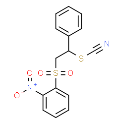 1-Nitro-2-(2-phenyl-2-thiocyanato-ethanesulfonyl)-benzene结构式