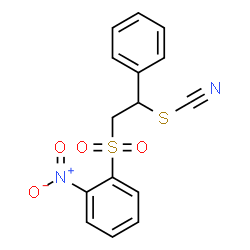 1-Nitro-2-(2-phenyl-2-thiocyanato-ethanesulfonyl)-benzene structure