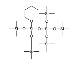 3-Butoxy-1,1,1,7,7,7-hexamethyl-3,5,5-tris(trimethylsiloxy)tetrasiloxa ne结构式