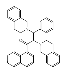 2,3-bis(3,4-dihydro-1H-isoquinolin-2-yl)-1-naphthalen-1-yl-3-phenyl-propan-1-one structure