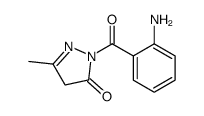 2-(2-aminobenzoyl)-5-methyl-4H-pyrazol-3-one结构式