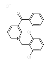 Pyridinium,3-benzoyl-1-[(2,6-dichlorophenyl)methyl]-, chloride (1:1)结构式