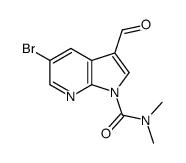 5-Bromo-3-formyl-N,N-dimethyl-1H-pyrrolo[2,3-b]pyridine-1-carboxa mide结构式