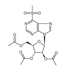 6-(methylsulfonyl)-9-(2,3,5-tri-O-acetyl-β-D-arabinofuranosyl)purine Structure
