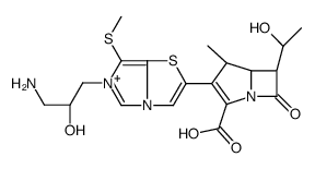 (4S,5R,6S)-3-[6-[(2R)-3-amino-2-hydroxypropyl]-7-methylsulfanylimidazo[5,1-b][1,3]thiazol-6-ium-2-yl]-6-[(1R)-1-hydroxyethyl]-4-methyl-7-oxo-1-azabicyclo[3.2.0]hept-2-ene-2-carboxylic acid Structure