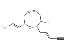 2H-Oxocin,3-chloro-3,4,7,8-tetrahydro-2- (2E)-2-penten-4-ynyl-8-(1E)-1-propenyl-,(2R,3R,8R)- Structure