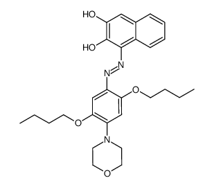 1-((2,5-dibutoxy-4-morpholinophenyl)diazenyl)naphthalene-2,3-diol Structure