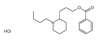 3-(1-butylpiperidin-2-yl)propyl benzoate,hydrochloride Structure