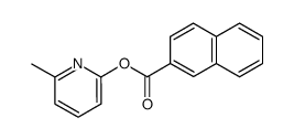 2-naphthalenecarboxylic acid 6-methyl-2-pyridinyl ester结构式