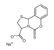 5H,10bH-Thiazolo(3,2-c)(1,3)benzoxazine-3-carboxylic acid, 2,3-dihydro-5-thioxo-, sodium salt结构式