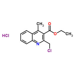 ETHYL 2-(CHLOROMETHYL)-4-METHYLQUINOLINE-3-CARBOXYLATE结构式