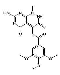 7-amino-1-methyl-4-(3,4,5-trimethoxyphenacyl)pyrimido[4,5-c]pyridazine-3,5(1H,2H)-dione Structure