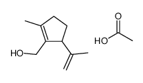 acetic acid,(2-methyl-5-prop-1-en-2-ylcyclopenten-1-yl)methanol结构式