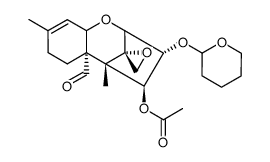 4β-acetoxy-3α-O-(2-tetrahydropyranyl)scirpene-15-carboxaldehyde Structure