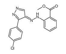 methyl 2-[2-[3-(4-chlorophenyl)pyrazol-4-ylidene]hydrazinyl]benzoate Structure