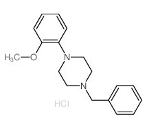 Piperazine,1-(2-methoxyphenyl)-4-(phenylmethyl)-, hydrochloride (1:1) structure