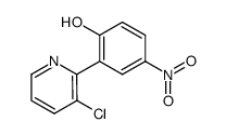 3-chloro-2-(2-hydroxy-5-nitrophenyl)pyridine结构式