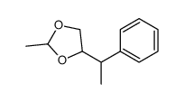 2-methyl-4-(1-phenylethyl)-1,3-dioxolane结构式