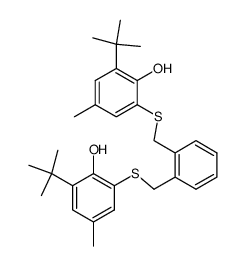 ortho-xylylenedithio-bis(6-tert-butyl-4-methylphenol)结构式