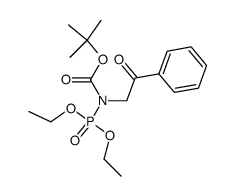 tert-butyl (diethoxyphosphoryl)(2-oxo-2-phenylethyl)carbamate结构式