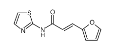 2-Propenamide, 3-(2-furanyl)-N-2-thiazolyl-, (2E) structure