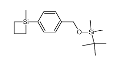 1-[4-(tert-butyl-dimethyl-silanyloxymethyl)-phenyl]-1-methyl-siletane结构式