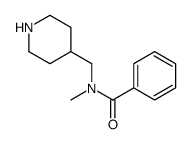 N-METHYL-N-(4-PIPERIDINYLMETHYL)-BENZAMIDE结构式