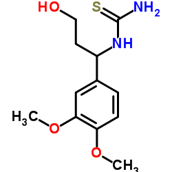 1-[1-(3,4-Dimethoxyphenyl)-3-hydroxypropyl]thiourea Structure