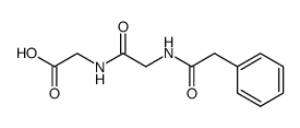 N-(N-phenylacetyl-glycyl)-glycine结构式