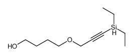 4-(3-diethylsilylprop-2-ynoxy)butan-1-ol结构式