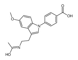 4-[3-(2-acetamidoethyl)-5-methoxyindol-1-yl]benzoic acid结构式