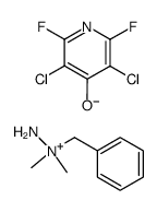 1-benzyl-1,1-dimethylhydrazin-1-ium 3,5-dichloro-2,6-difluoropyridin-4-olate结构式