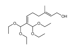 7-(diethoxymethyl)-8,8-diethoxy-3-methylocta-2,6-dien-1-ol结构式