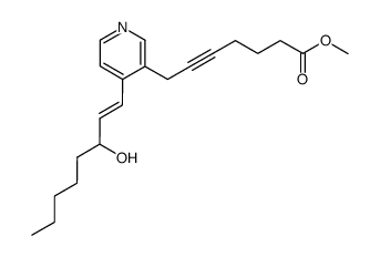 7-[4-((E)-3-Hydroxy-oct-1-enyl)-pyridin-3-yl]-hept-5-ynoic acid methyl ester结构式