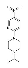 1-isopropyl-4-(5-nitro-pyridin-2-yl)-piperazine结构式