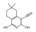 1,3-dihydroxy-6,6-dimethyl-5,6,7,8-tetrahydroisoquinoline-4-carbonitrile结构式